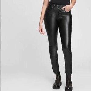 Women's Black Faux Leather Pants